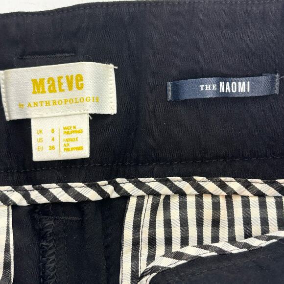 Anthro Maeve The Naomi Black High Waist Wide Leg Pants 4 - Picture 10 of 11